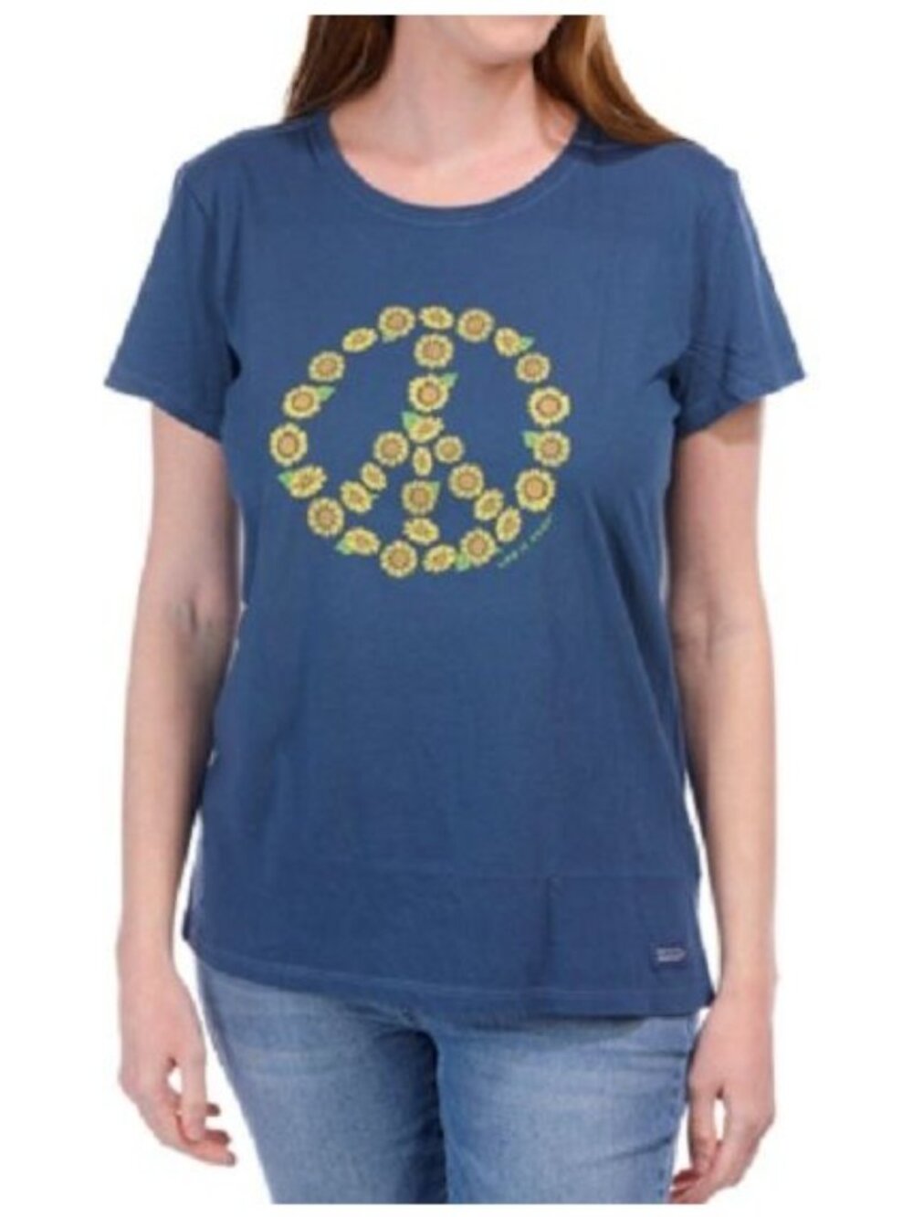 Life Is Good Floral Peace Graphic Top SMALL
